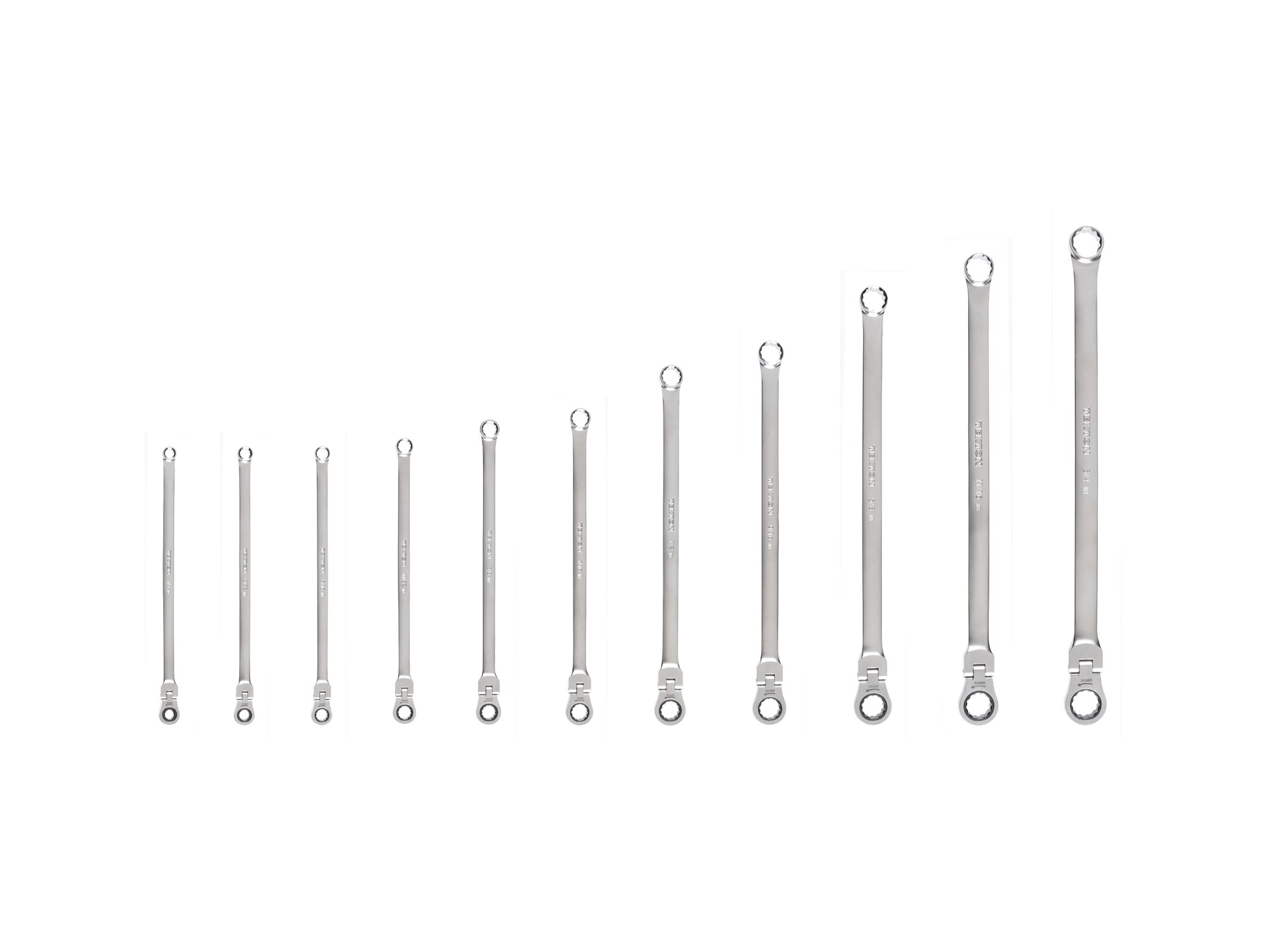 TEKTON WRB95001 11 -Piece Set Standard (SAE) Flexible Head Ratchet Wrench