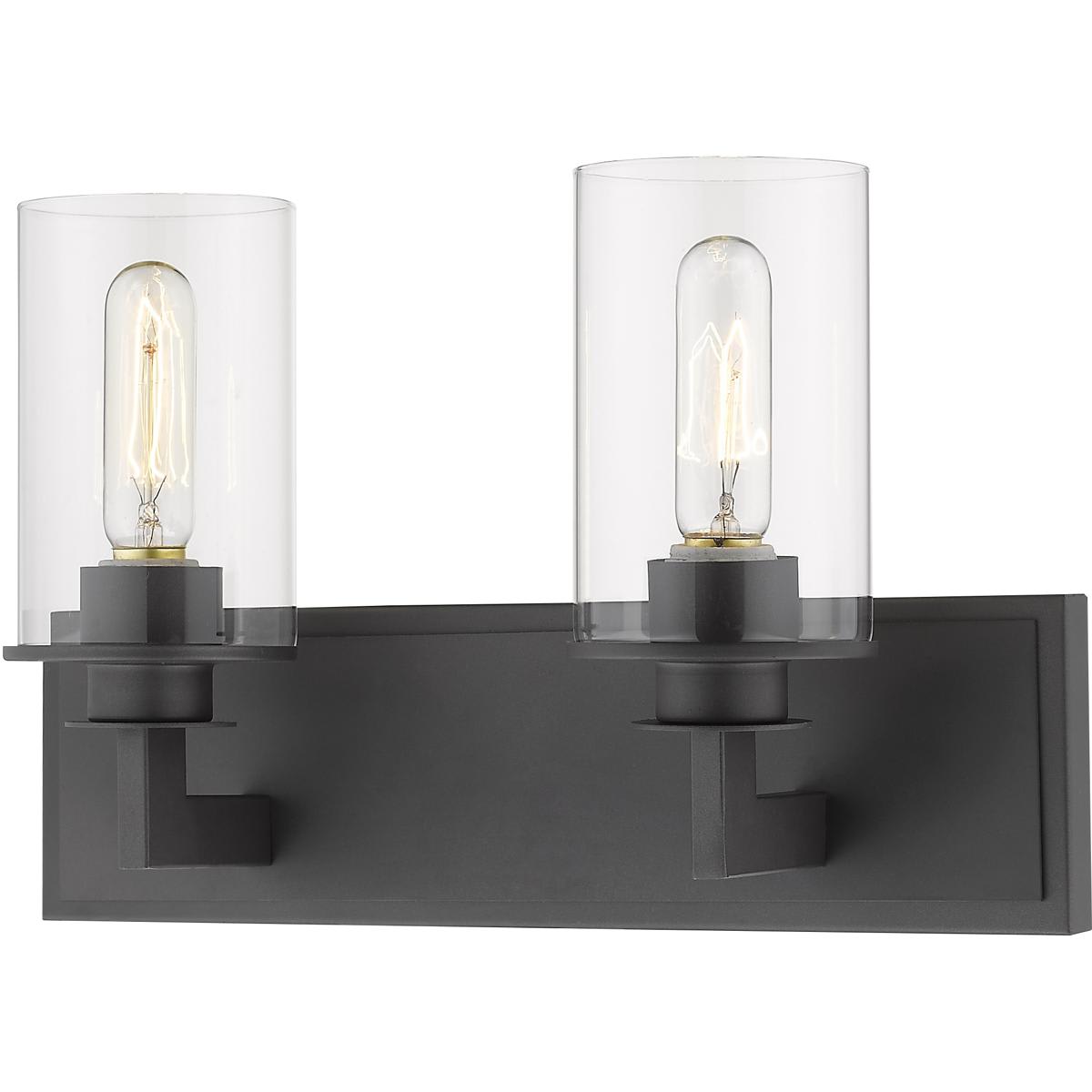 Z-Lite - Savannah 16.25-in 2 Light Matte Bronze Mid-century Bathroom Vanity light