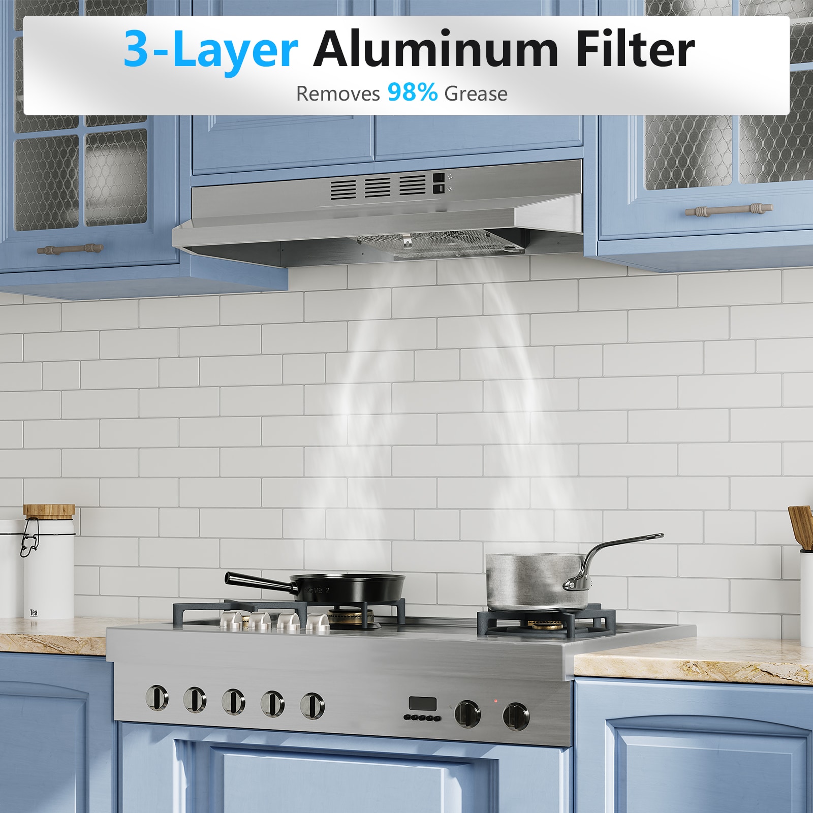 VIKIO C0130H Undercabinet-Range-Hoods - View #6