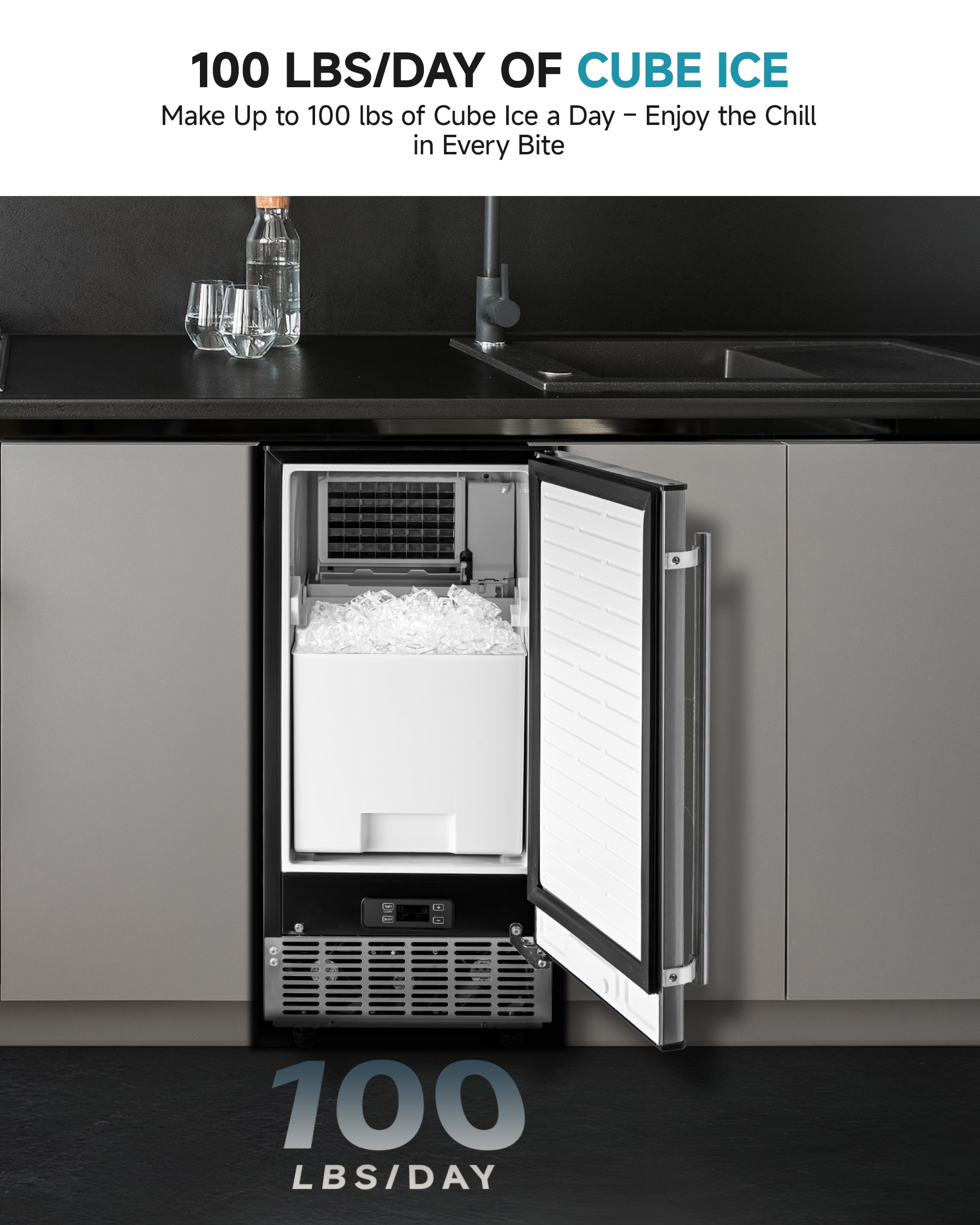 Euhomy CIM010-80SI-E-LS-SC Commercial-Ice-Makers - View #2