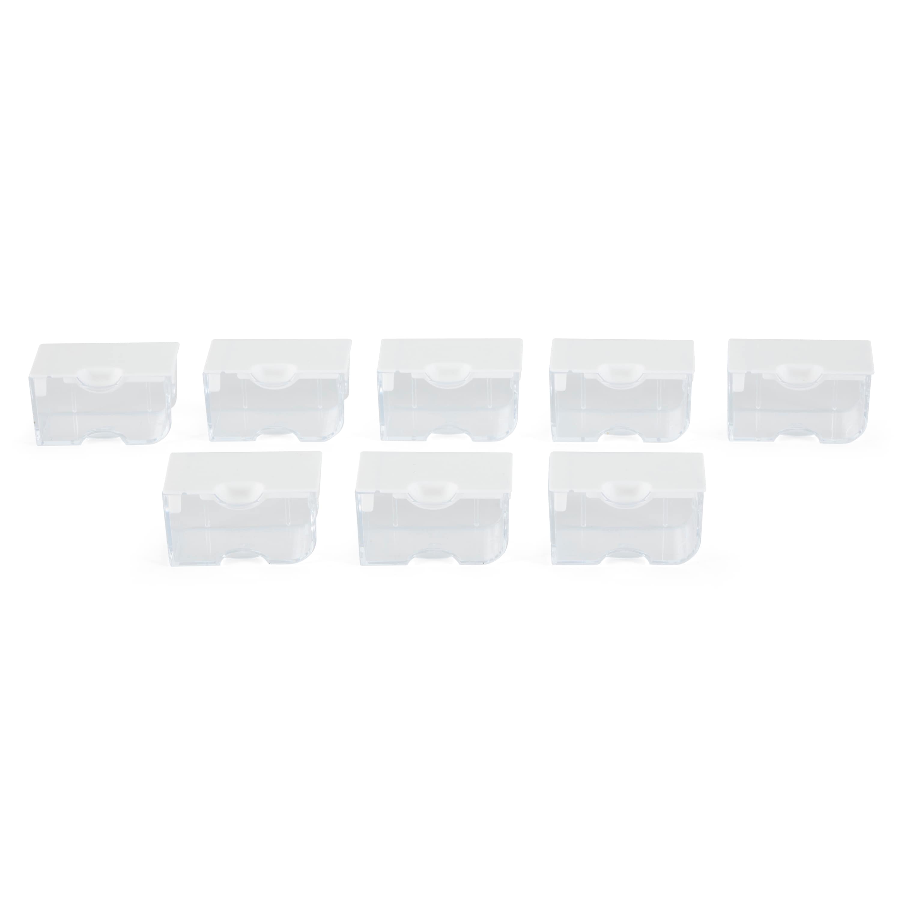 Bead Storage Solutions 216925 Elizabeth Ward 8 Piece Bead Clear Organizing Storage Containers for Beads Crystals Fasteners and Craft Supplies Small
