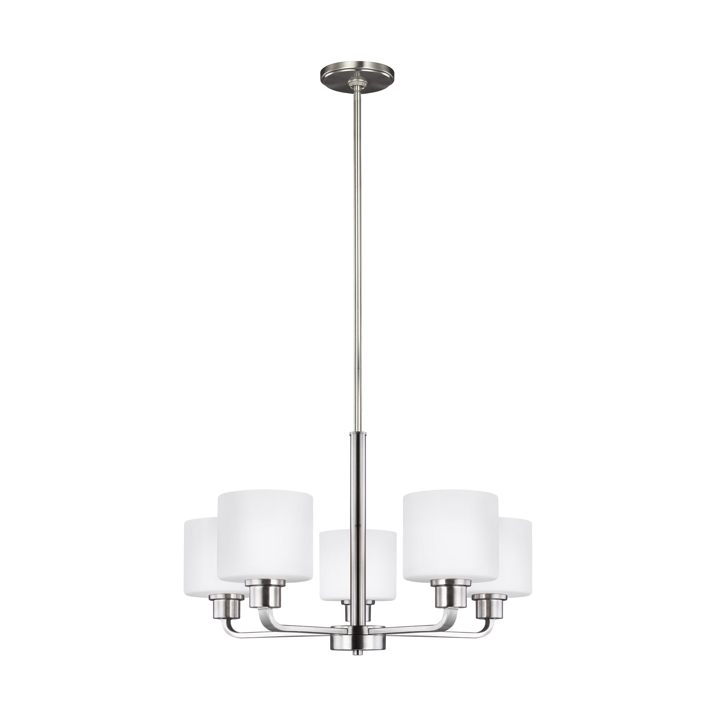 Generation Lighting Canfield 5-Light Brushed Nickel Transitional Damp ...