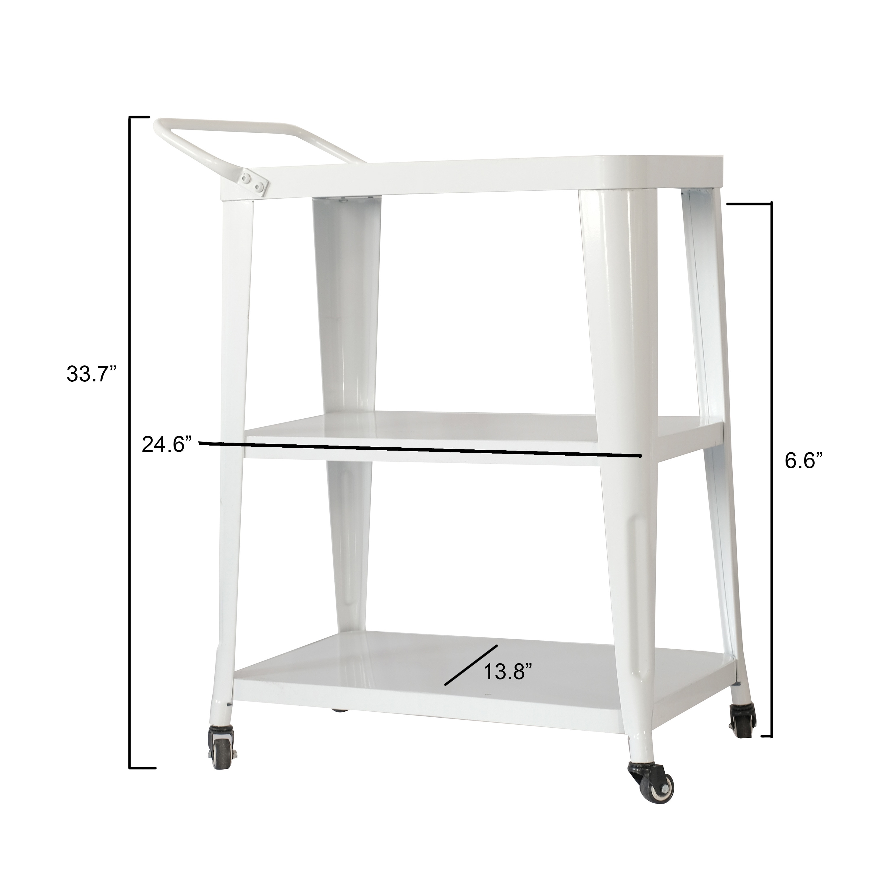 AC Pacific HAROLD-WHITE-CART Kitchen-Furniture - View #2