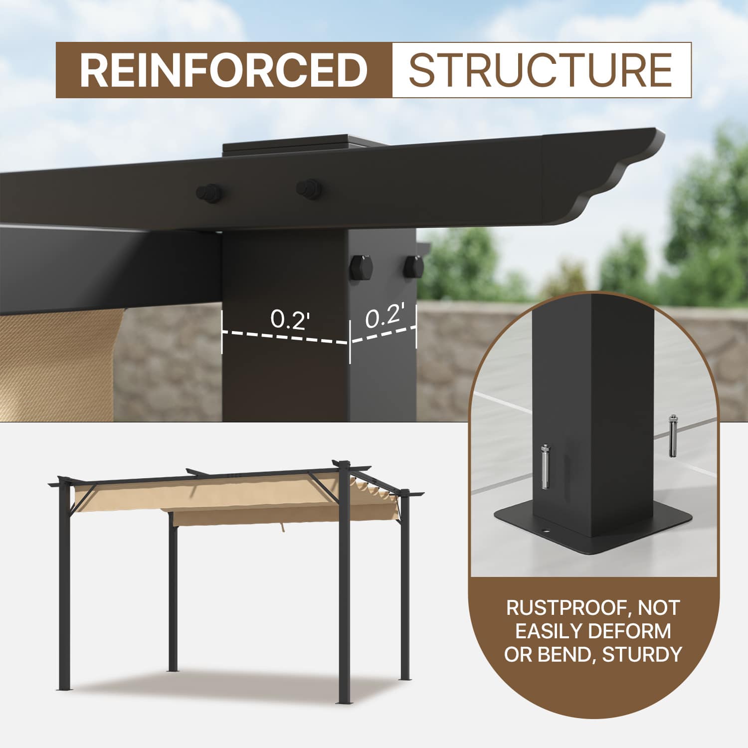 Sunmthink GBSM404R28 Pergolas-2 - View #6