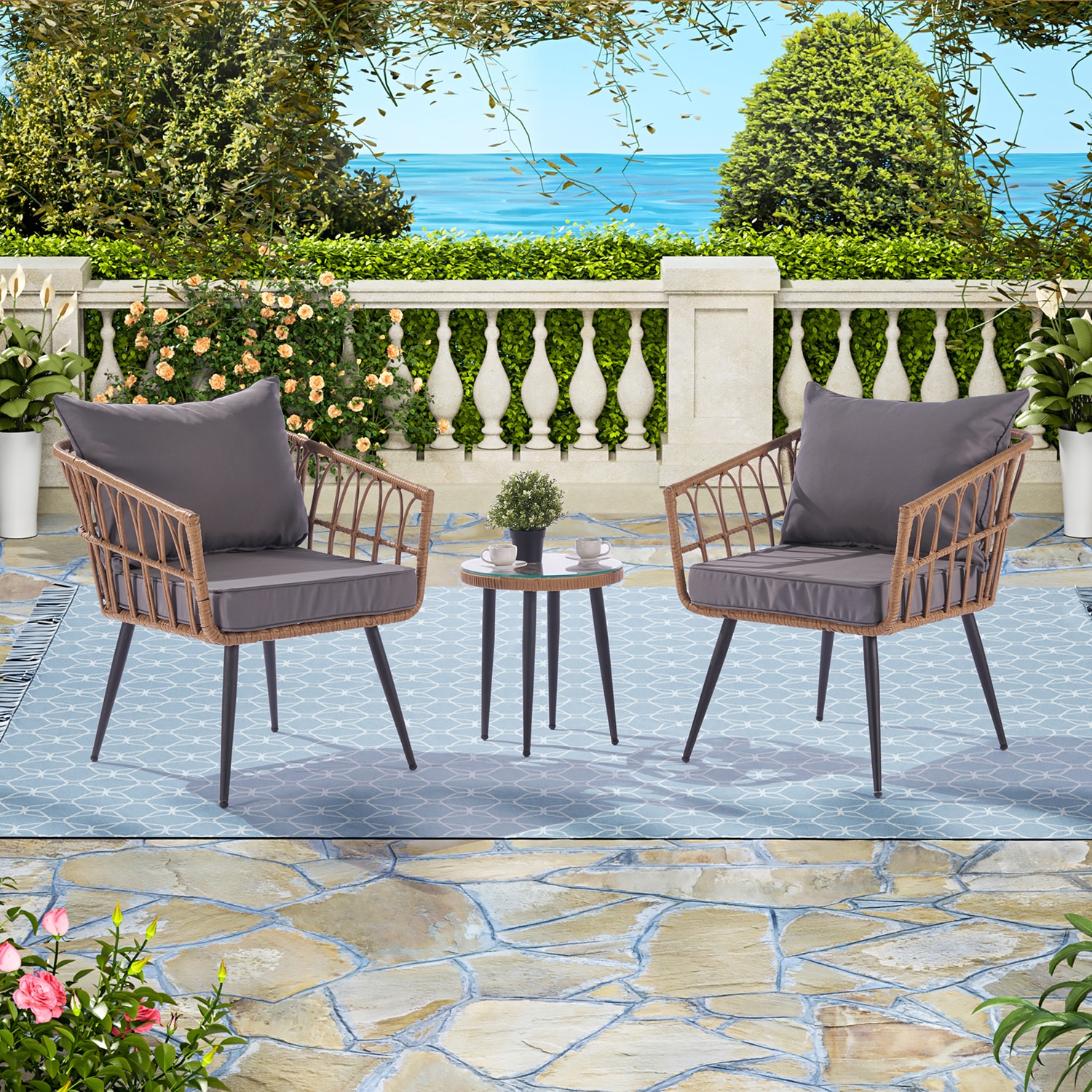 SINOFURN SYB670006GY Patio-Conversation-Sets - View #12