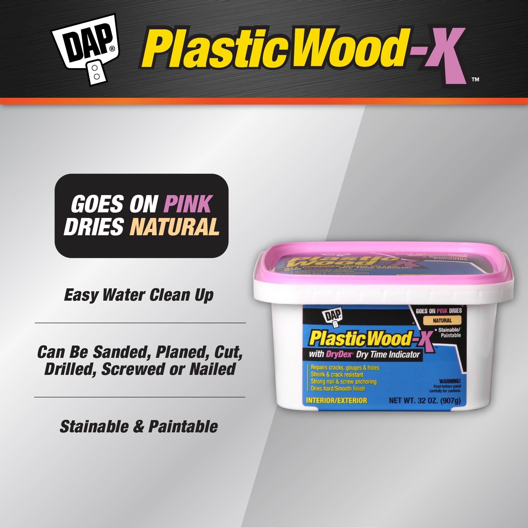 Dap Plastic Wood 32 Oz. Natural All Purpose Wood Filler - Power