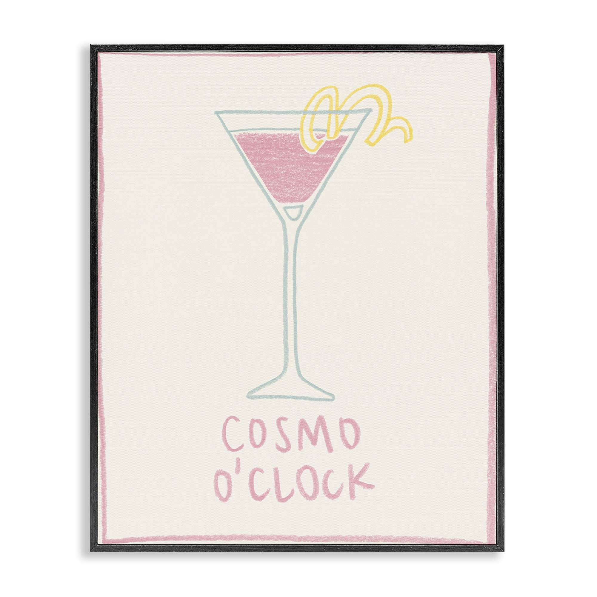 Stupell Industries BS-367-FR-16X20 Minimal Cosmo O'Clock Framed Giclee design by Grace Popp