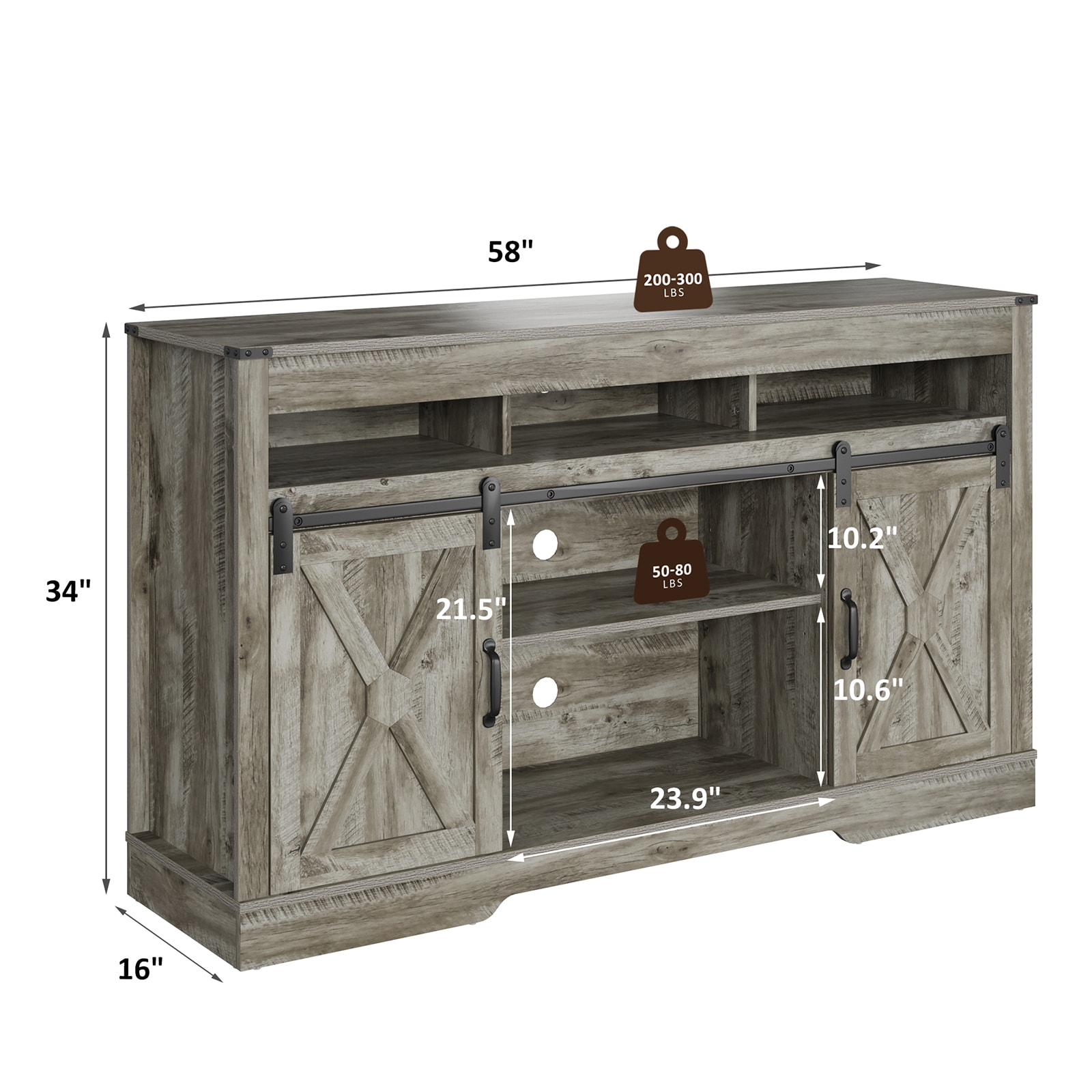 WELLFOR TRX-646AB Tv-Stands - View #3