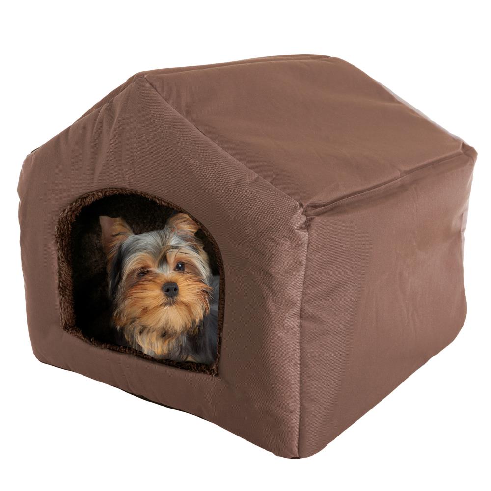 PETMAKER 519573LQB Rectangular Brown Enclosed Dog Bed (Any Size)