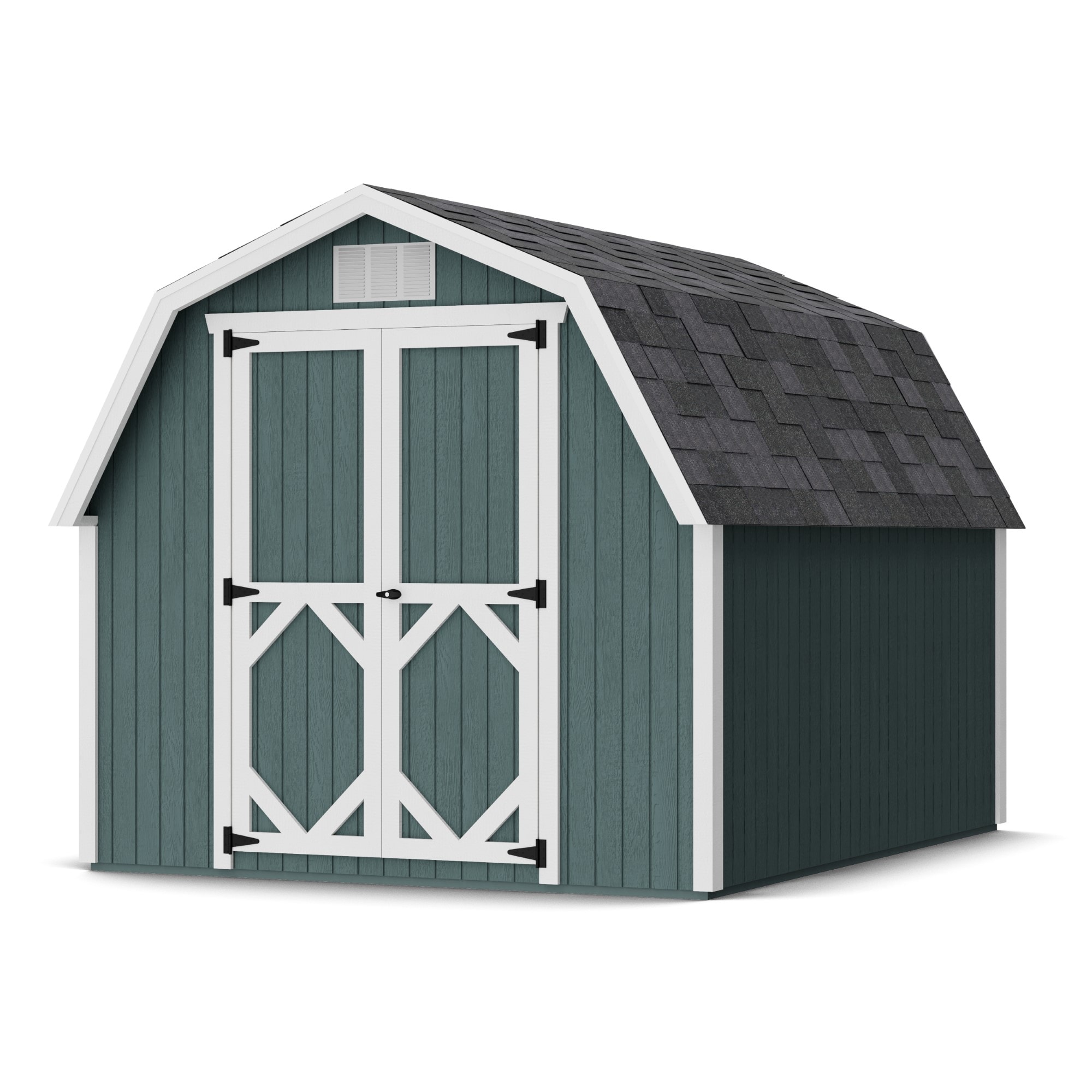 Little Cottage Co 8X10 CGB-4-PC-FK Classic Gambrel Barn 8-ft x 10-ft Gambrel Style Wood Outdoor Storage Shed with 2 Doors