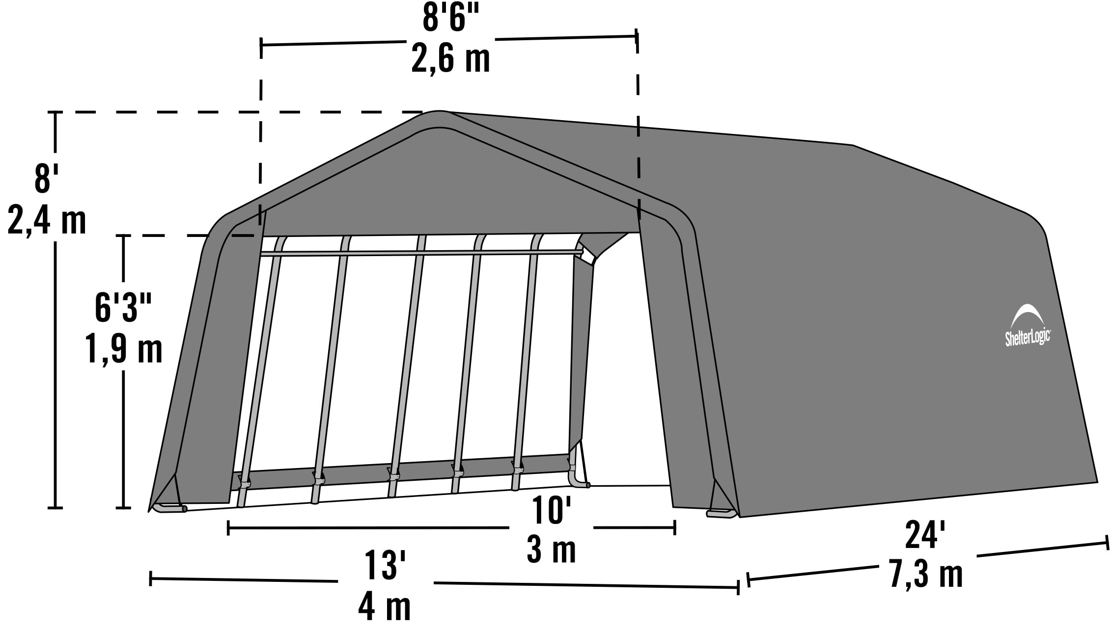 ShelterLogic 72434 Garage-Buildings - View #12