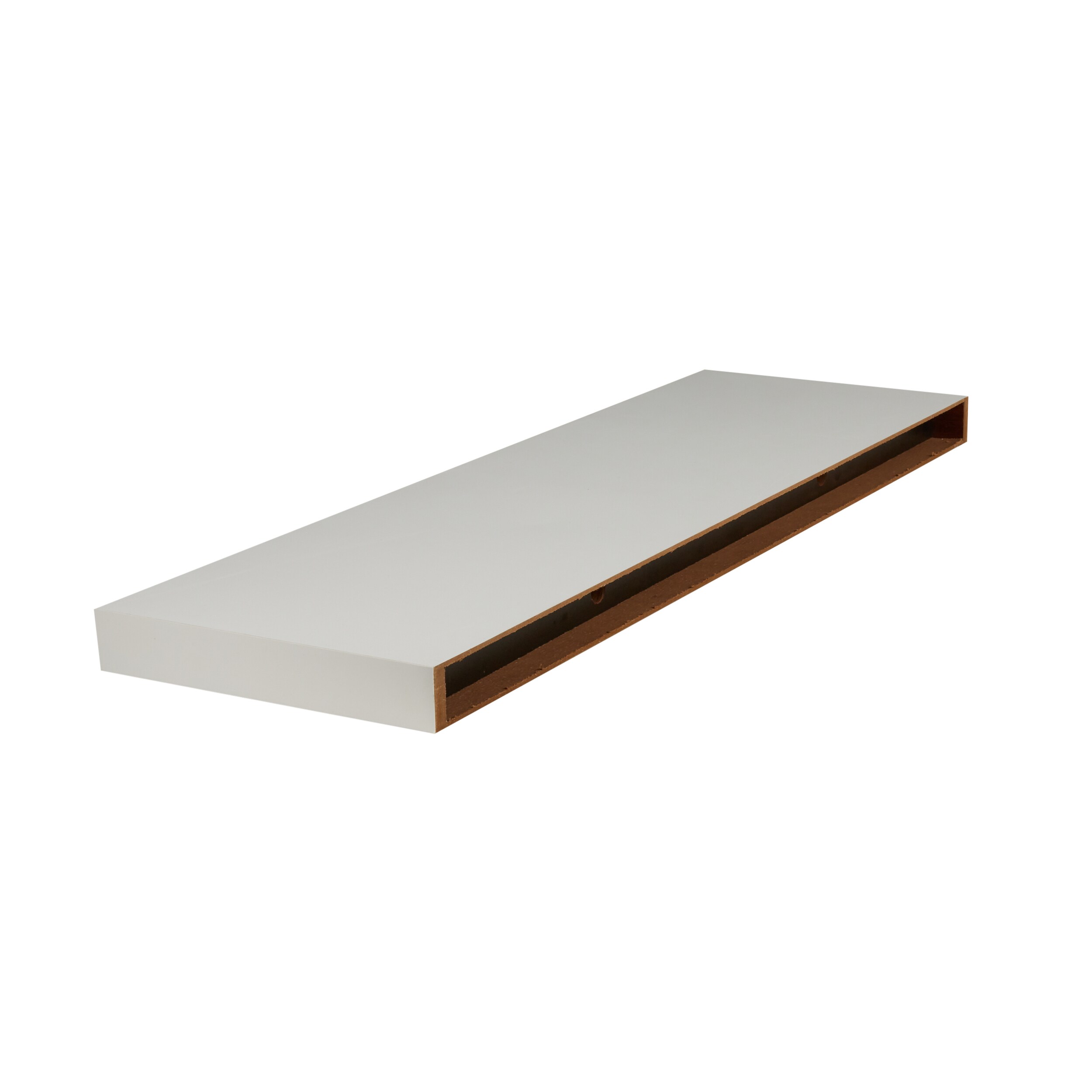 Home Basics 30-in L x 9.25-in D x 1.5-in H White Wood Rectangular Floating  Shelf