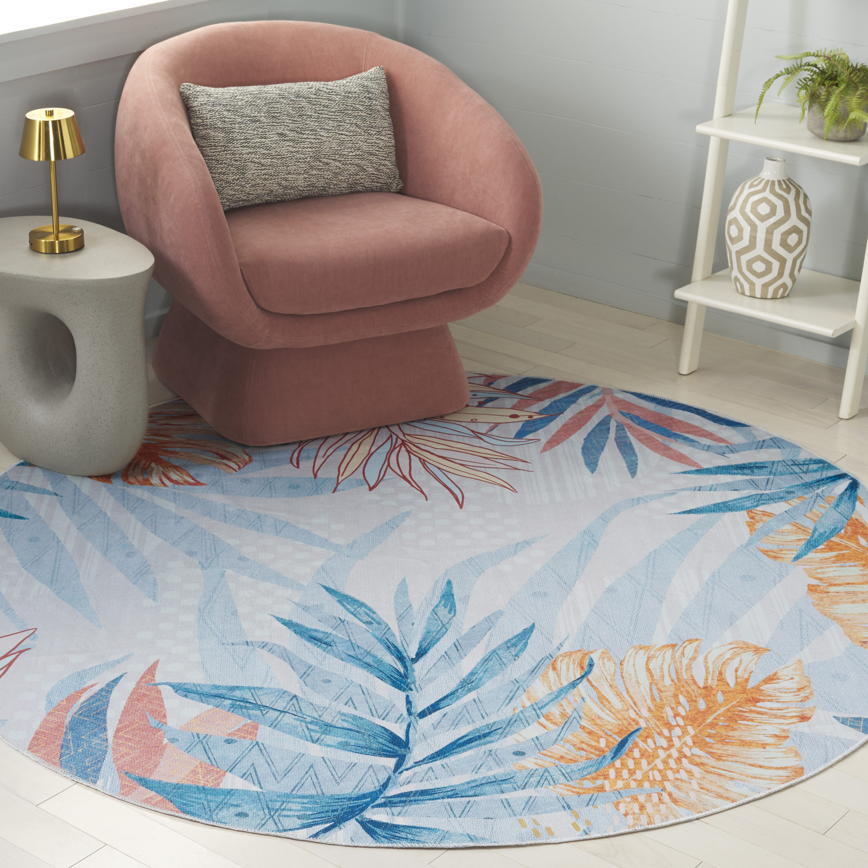 Safavieh - Malibu 841N Light Blue/Beige 6ft x 6ft Contemporary Rug