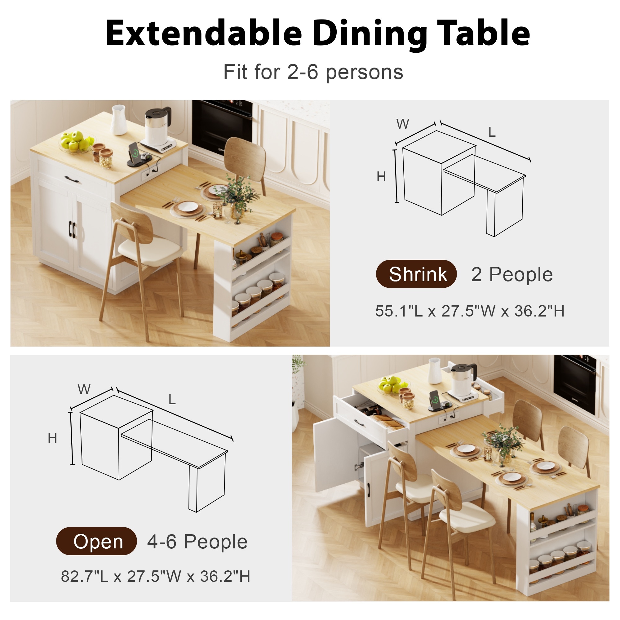 Vorene J-V921LDICTW05 Kitchen-Furniture - View #6