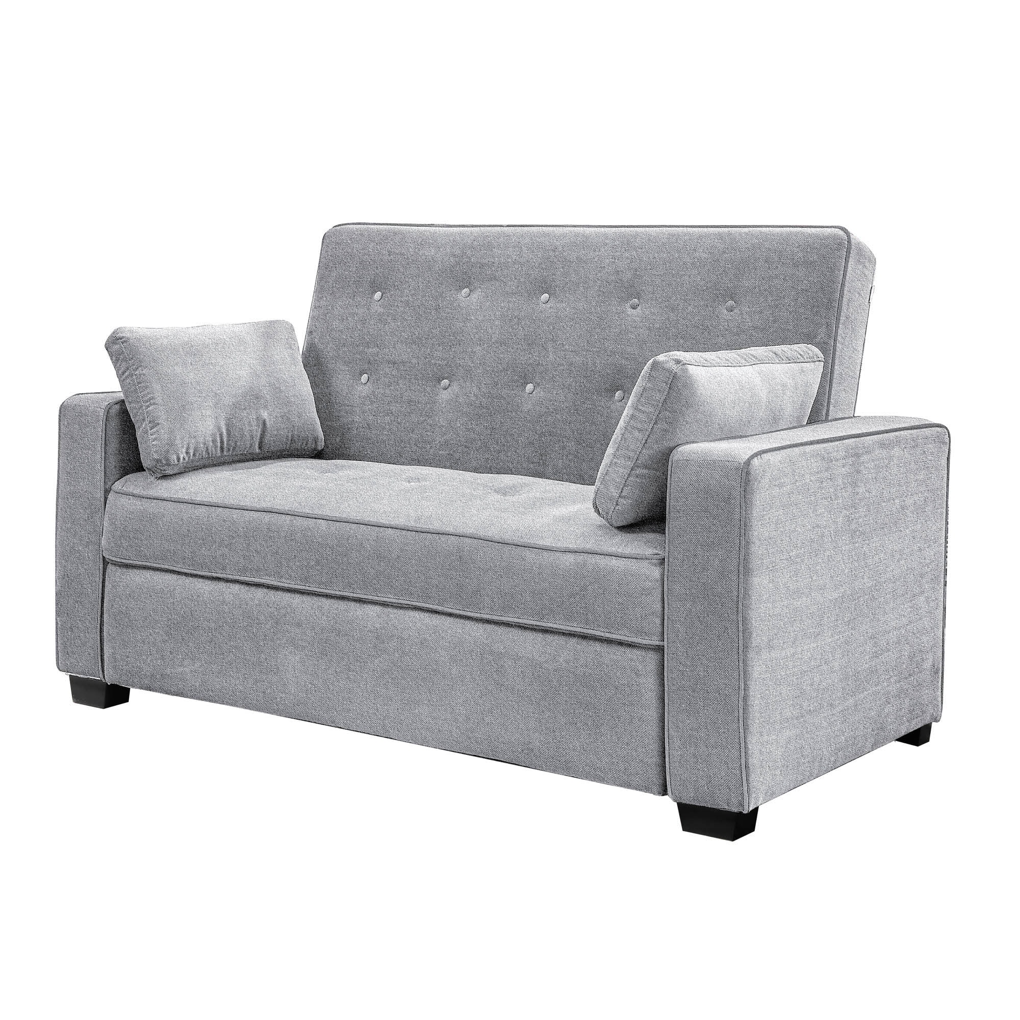 Arya Polyester/Blend Sofas 66.5-in & Couches, at 2-seater Grey in department Sofa Loveseats the Modern Light Serta