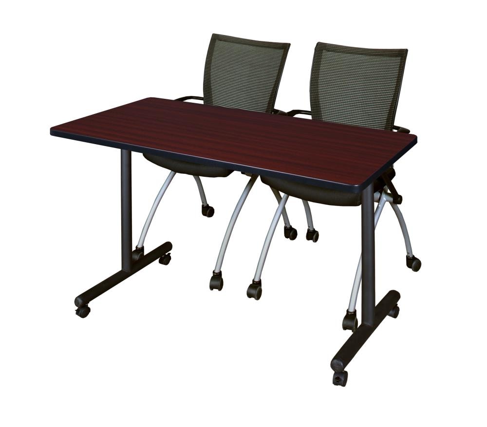 Regency MKTRCC4824MH09BK Training Brown 4-Person Training Table (48-in W x 29-in H)