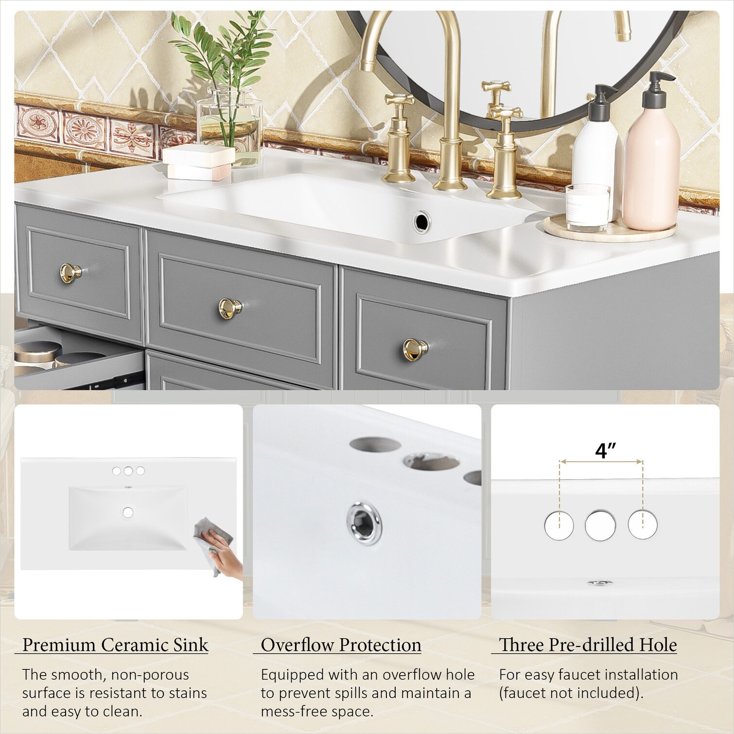 Naturefalls ISXG5P9MZB42 Bath-Vanity-Combo - View #9
