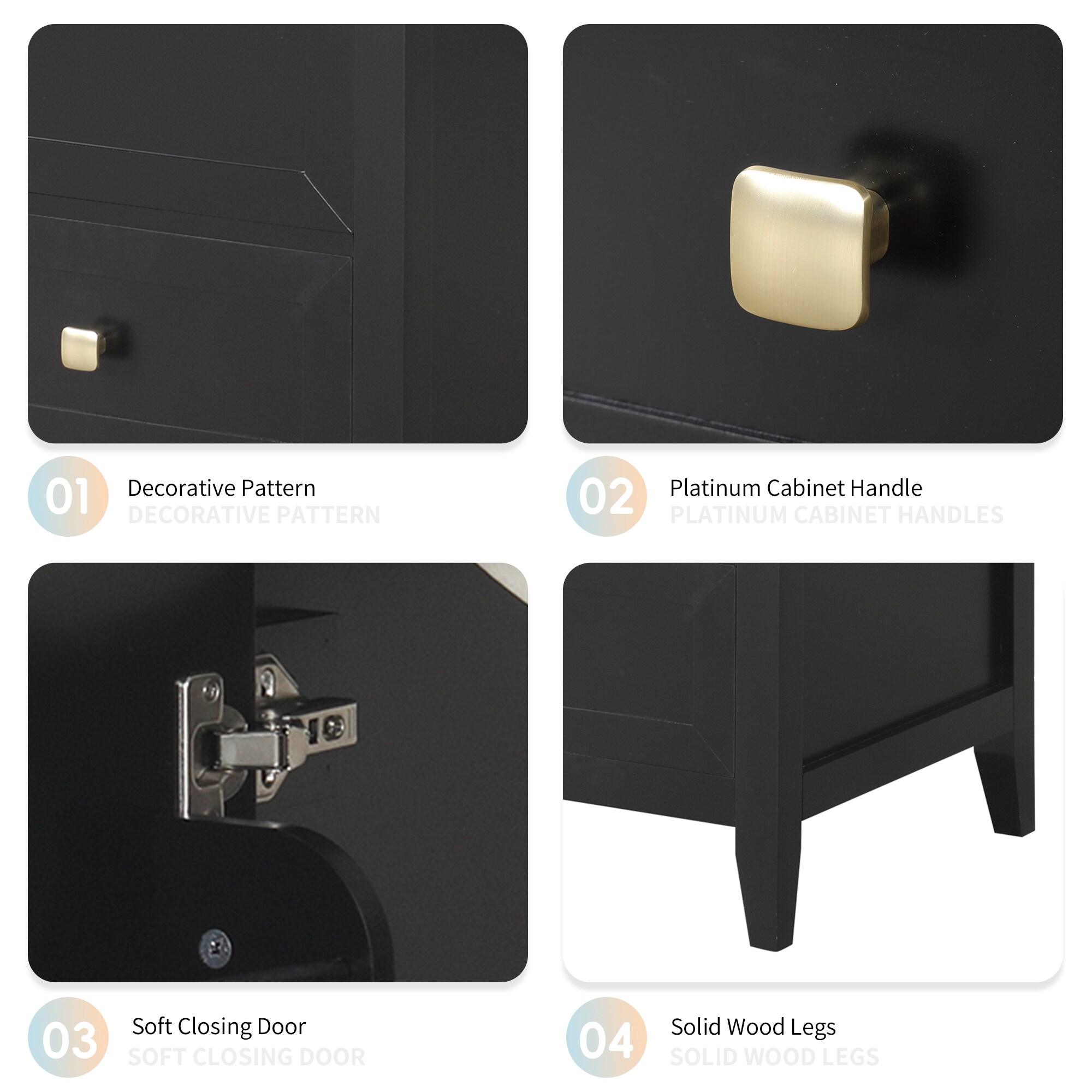 Hrinhom BA31-BLACK Bath-Vanity-Combo - View #6