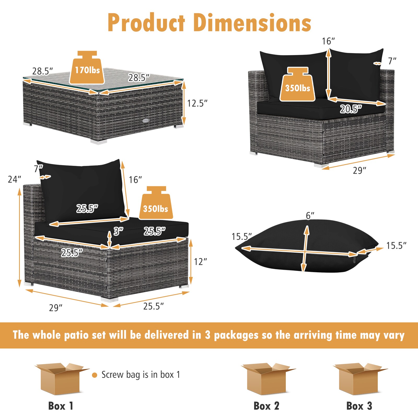 Forclover HBV-439DK Patio-Conversation-Sets - View #4