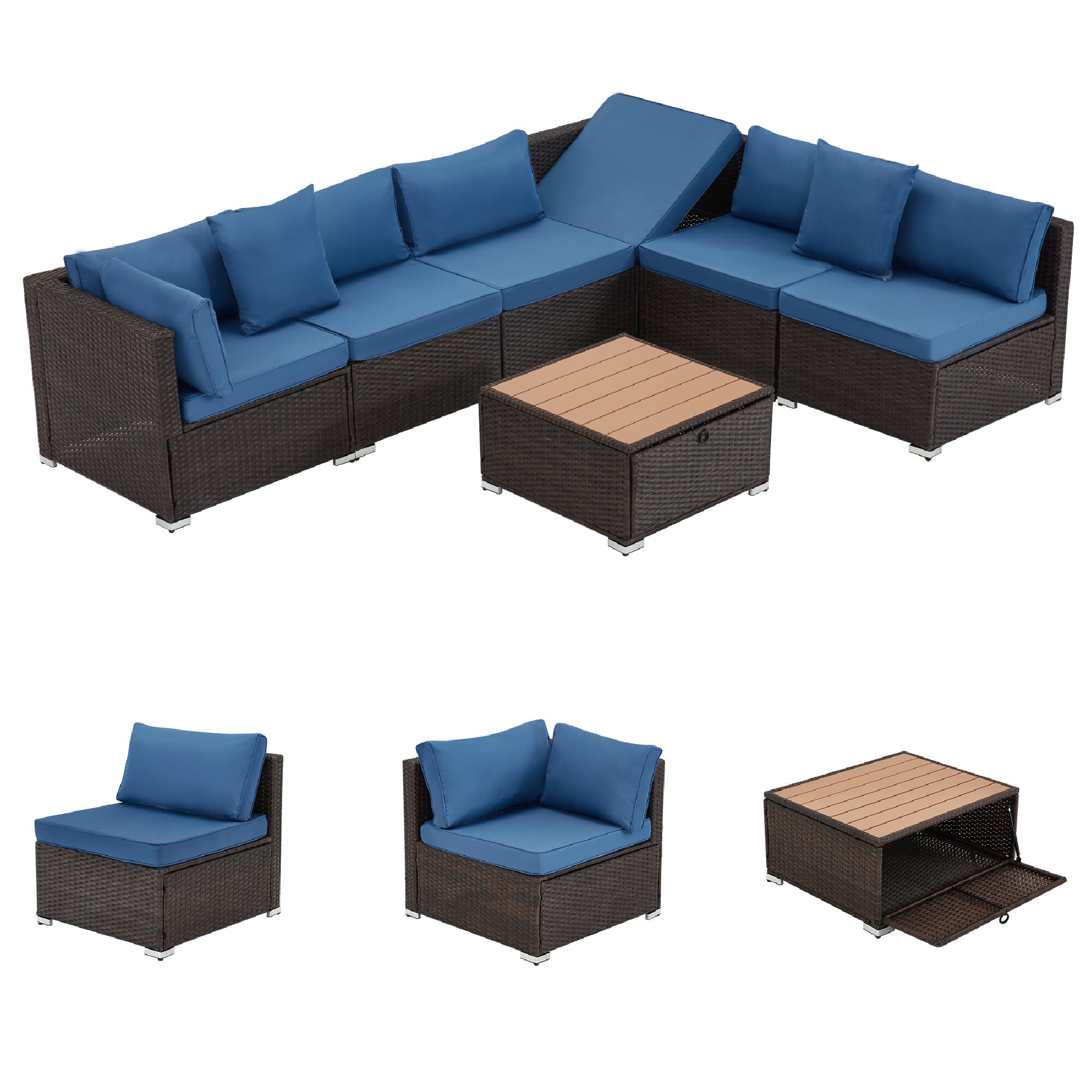 U-HOMY GG-0213BU-OT Patio-Conversation-Sets - View #7