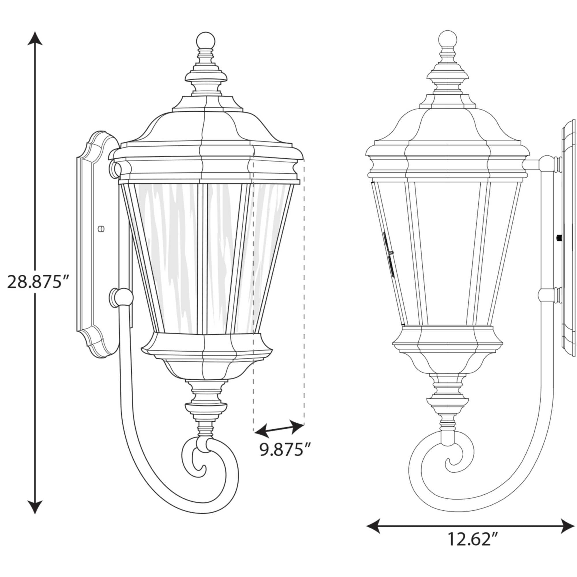 Crawford 29" Black Cast Aluminum Outdoor Wall Lantern Sconce