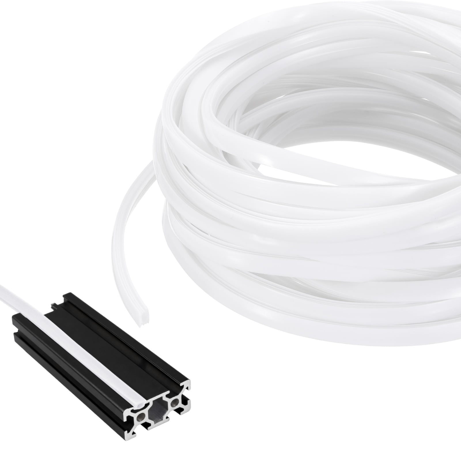 Unique Bargains 1pc 10m / 32.8ft Aluminum Extrusion T Slot Cover Flat Seal Protection Dust Strip Bracket Insert for 8mm Slot 3030 4040 Series Aluminum Profile 3D Printer (Pale)