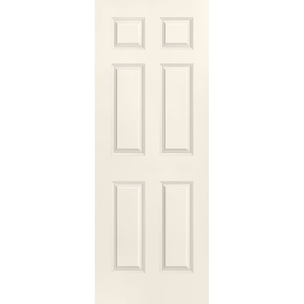 Masonite 1317268 Traditional 30-in x 80-in Moonglow 6-panel Smooth Solid core Prefinished Molded composite Slab Door