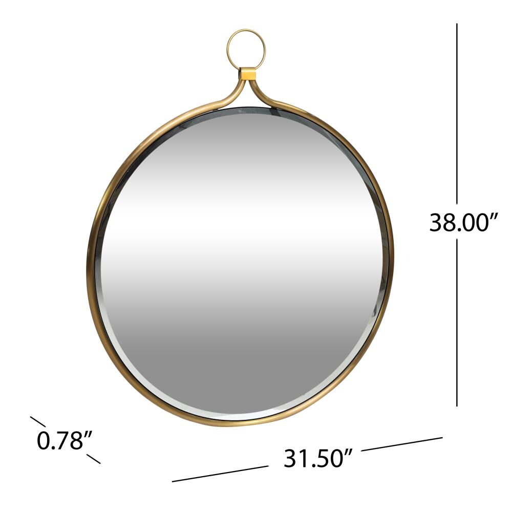 Best Selling Home Decor Ballard 31.5-in W x 38-in H Round Brushed Brass ...