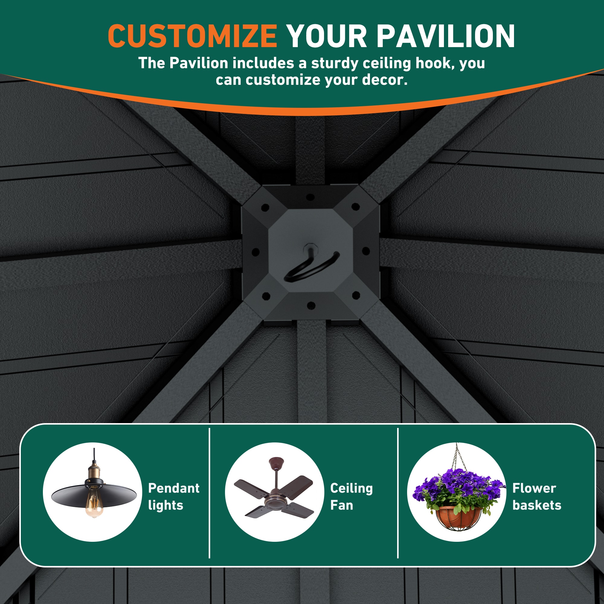 ELEVATE OUTDOORS IG10600148-1216-WLY Wood-Resin-Gazebos - View #7
