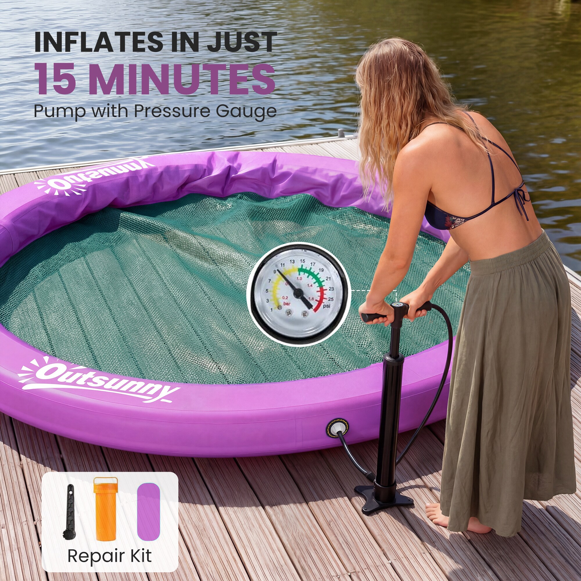 Outsunny A34-016V00VT Pool-Toys-Floats - View #4