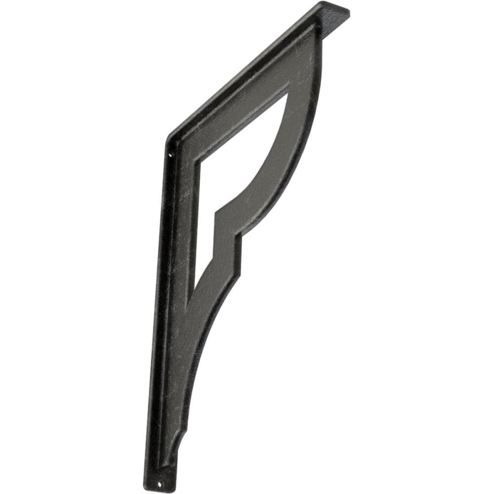 Ekena Millwork BKTM01X12X15SBRASV Bradford 12-in x 1.5-in x 15-in Gray Wrought iron Countertop support bracket