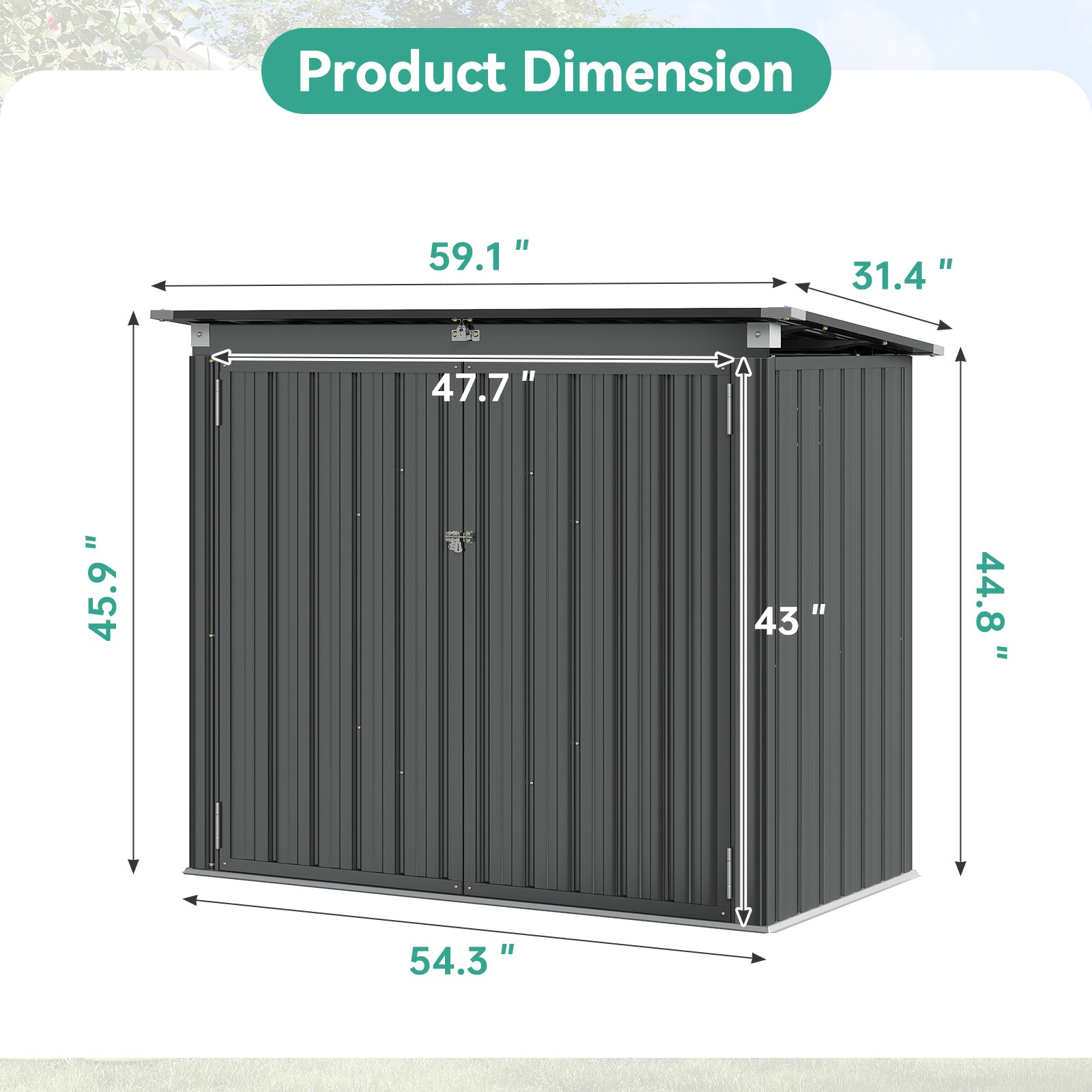 AOXUN ZZ-030507-BK Metal-Storage-Buildings-Sheds - View #6