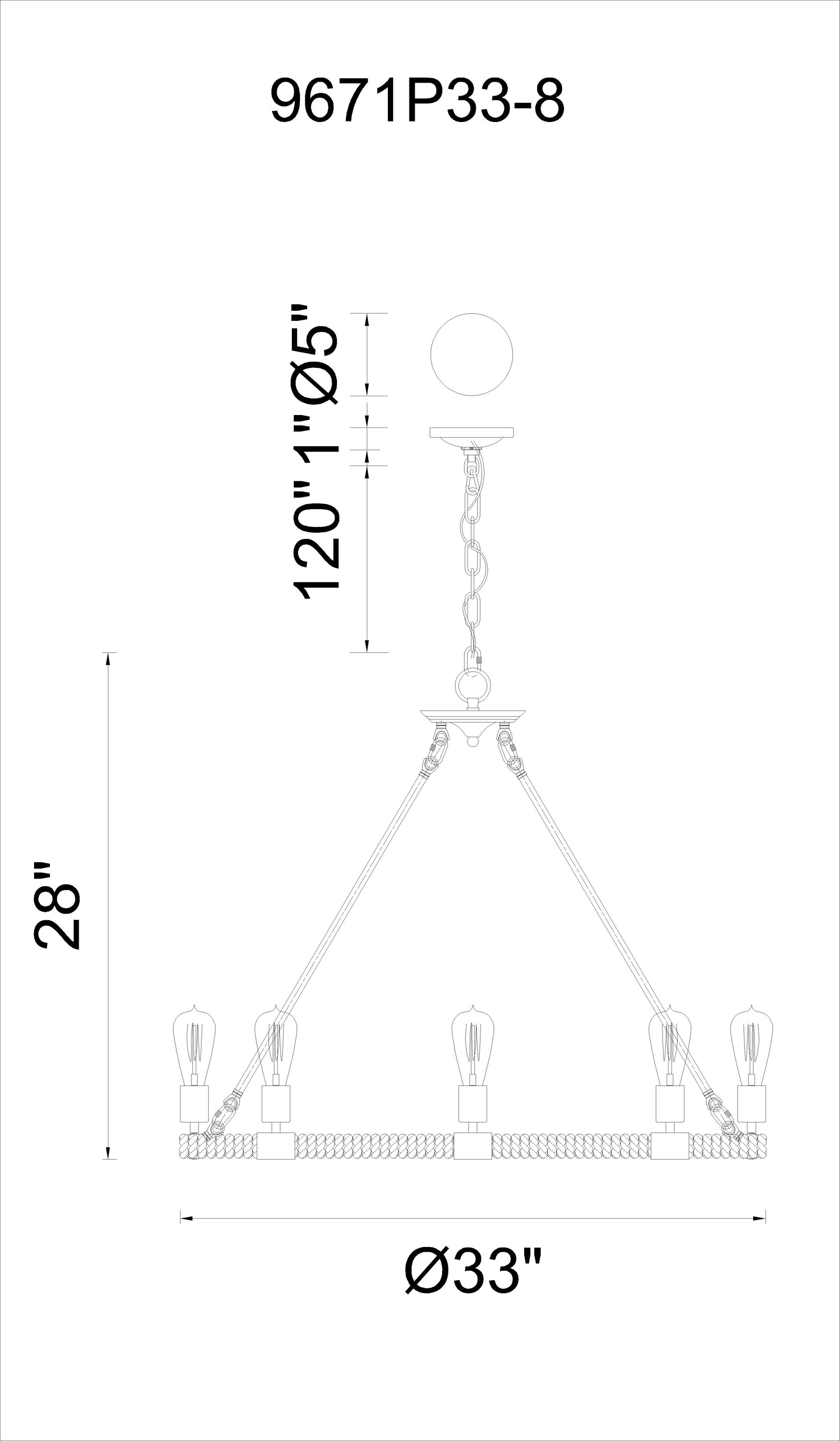 CWI Lighting 9671P33-8-101 b090015 - View #3