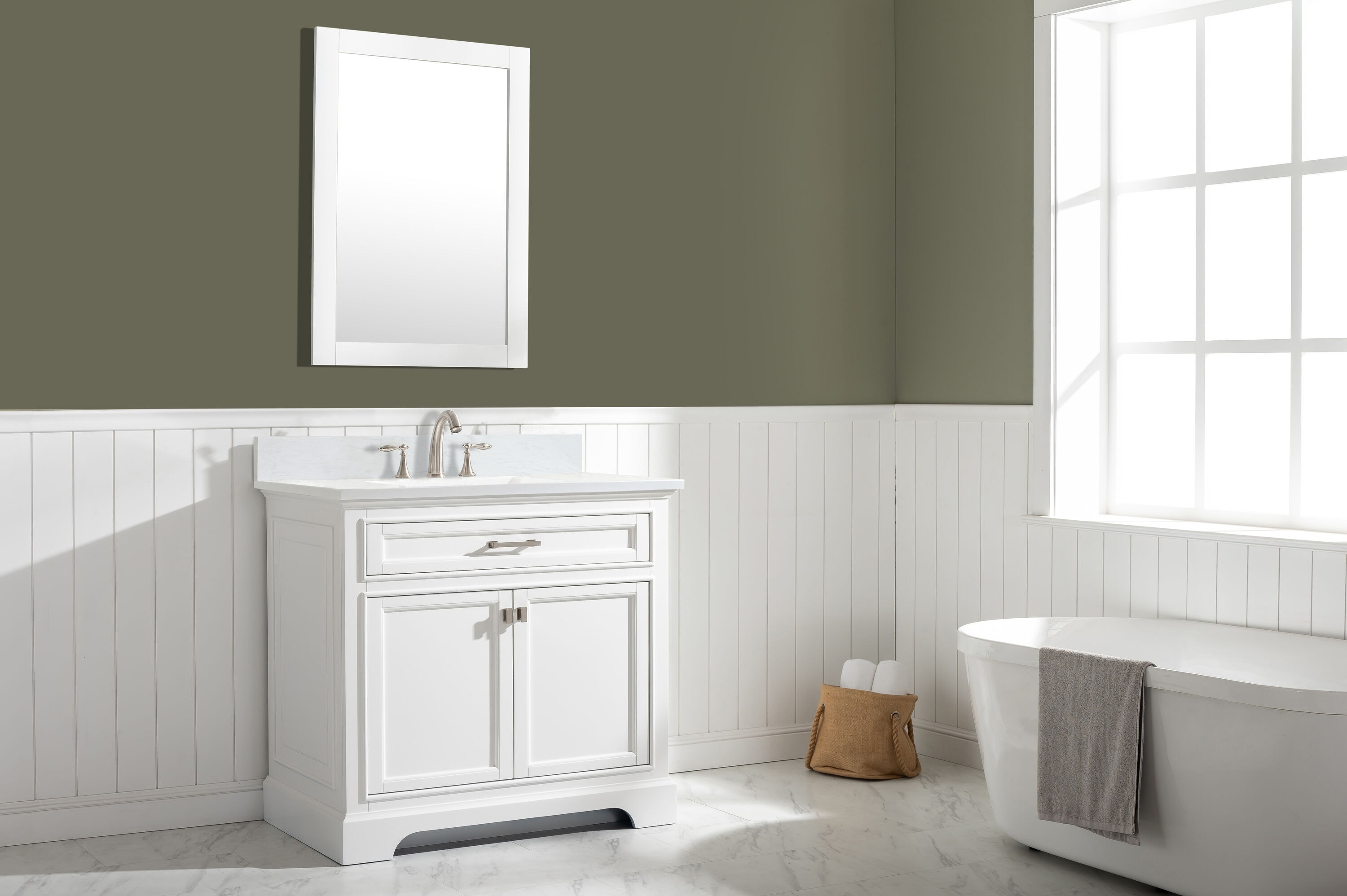 Design Element ML-36-WT Bath-Vanity-Combo - View #3