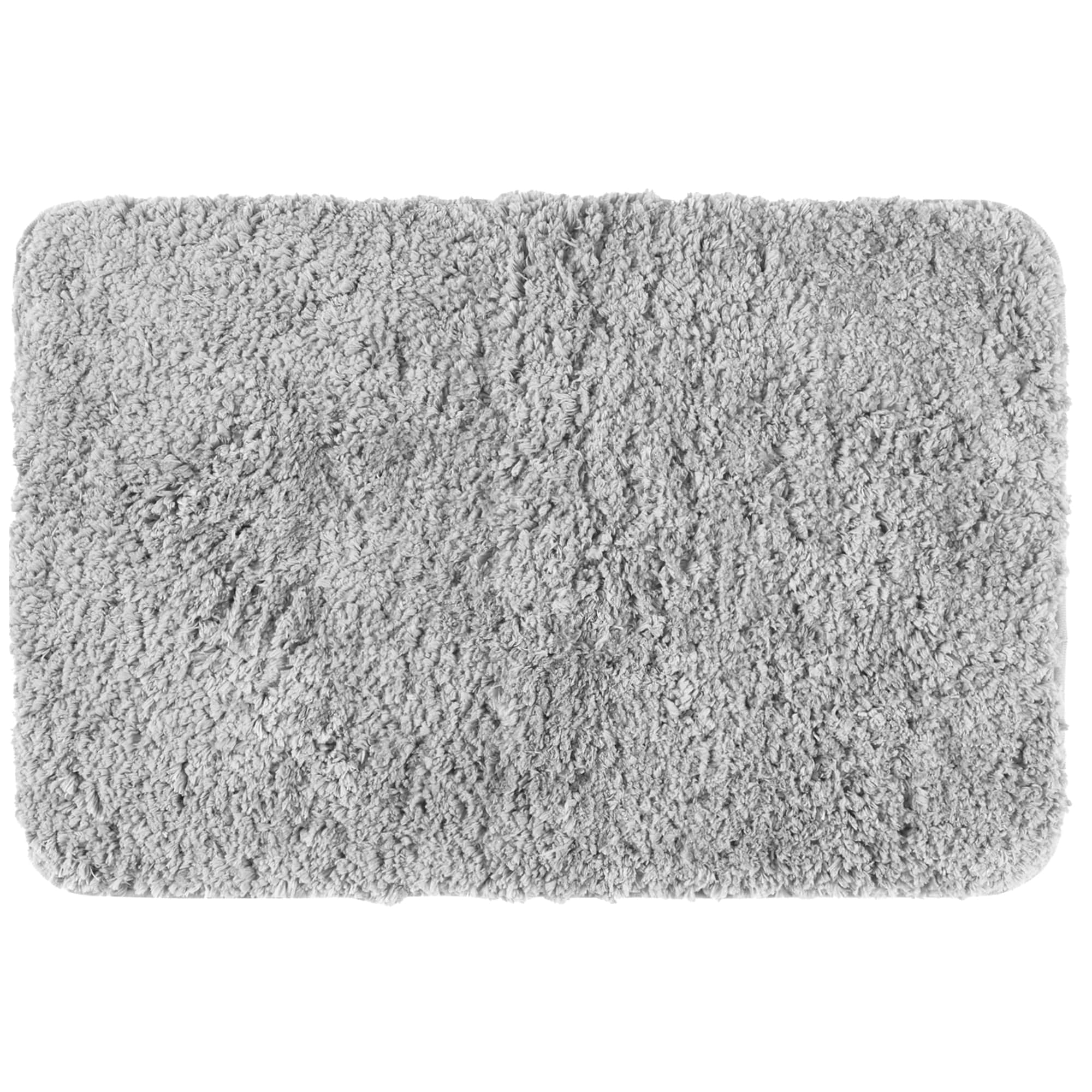Unique Bargains Bathroom Rug Non Slip Extra Thick Microfiber Plush Quick Dry Anti Skid Shaggy Absorbent Machine Washable Mat 16 x 24 Inch Grey