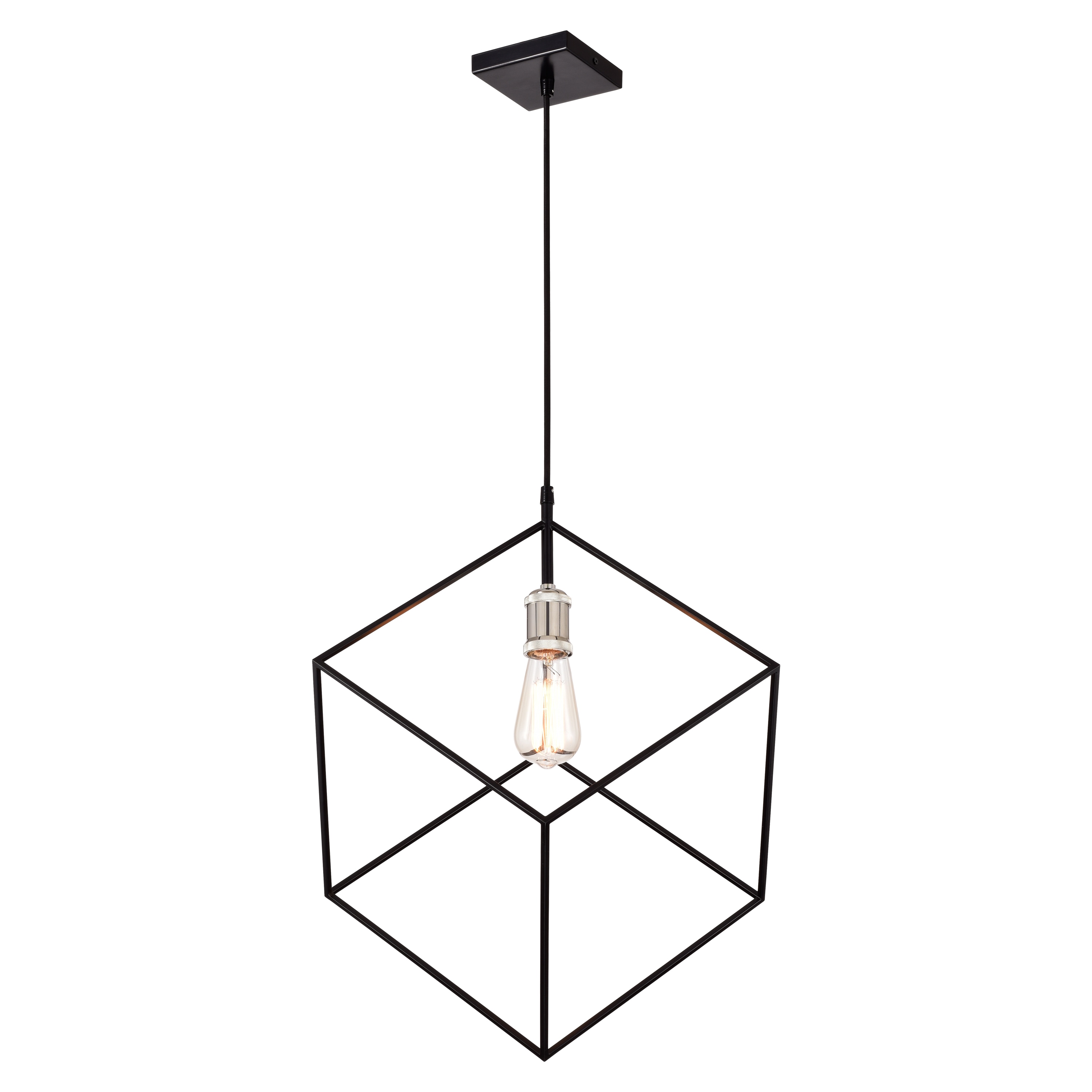 C Cattleya CA1974-H Matte Black Modern/Contemporary Geometric Hanging Pendant Light