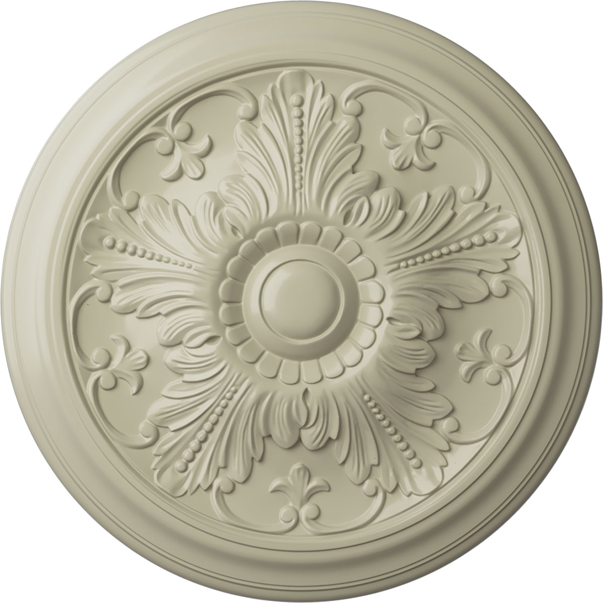 Ekena Millwork CM17VICYF Vienna 16.875-in W x 16.875-in L Painted Clear Yellow Polyurethane Whole Ceiling Medallion