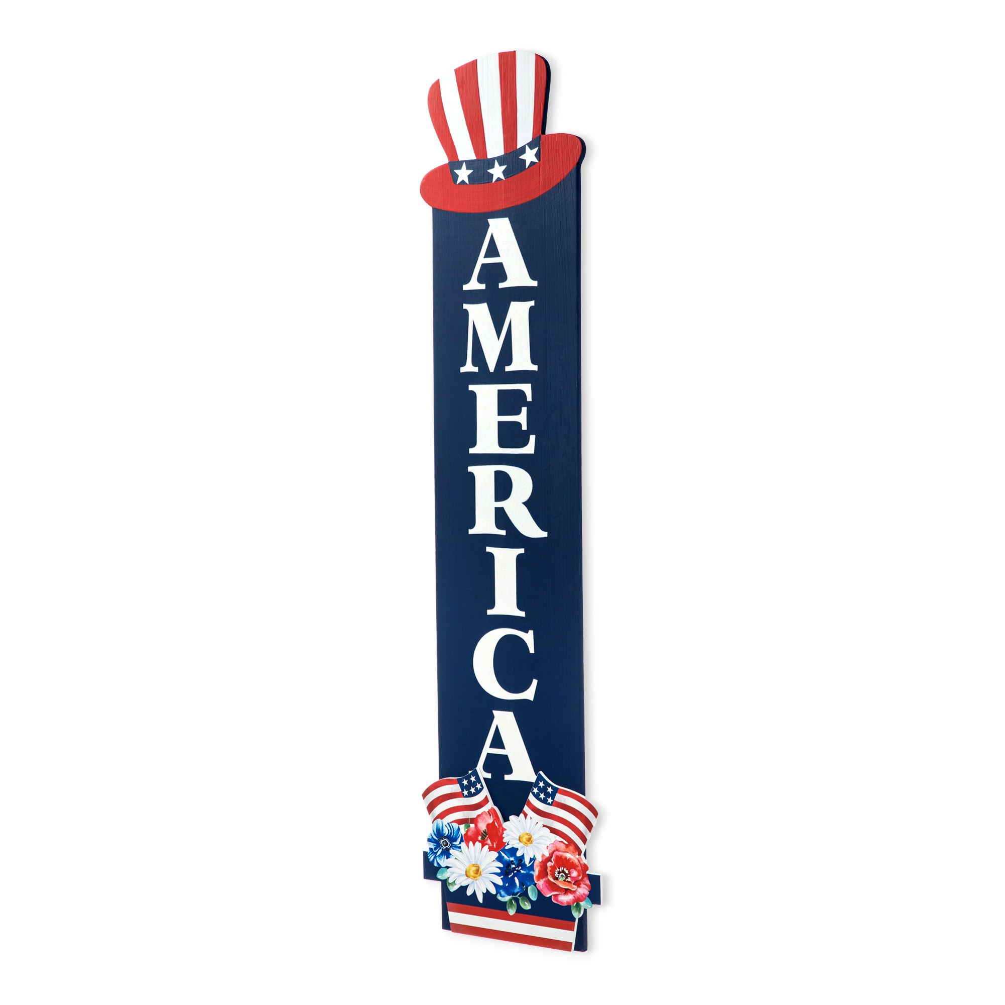 Glitzhome 2015600012 42-in H Fourth of July Free standing decoration