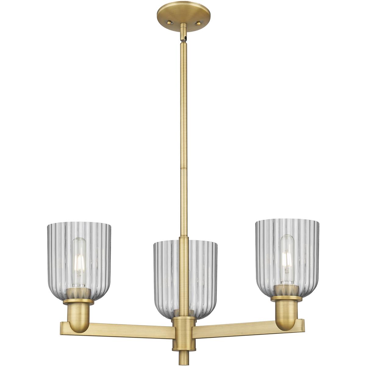 Innovations Lighting -  716-3CR-BB-G559-5SM Bridal Veil Chandelier Brushed Brass