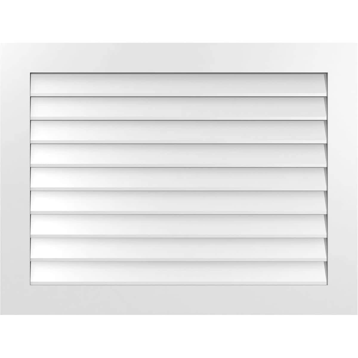 Ekena Millwork GVPVE42X3201SN 42-Inches x 32-Inches Off-white Rectangle PVC Gable Louver Vent