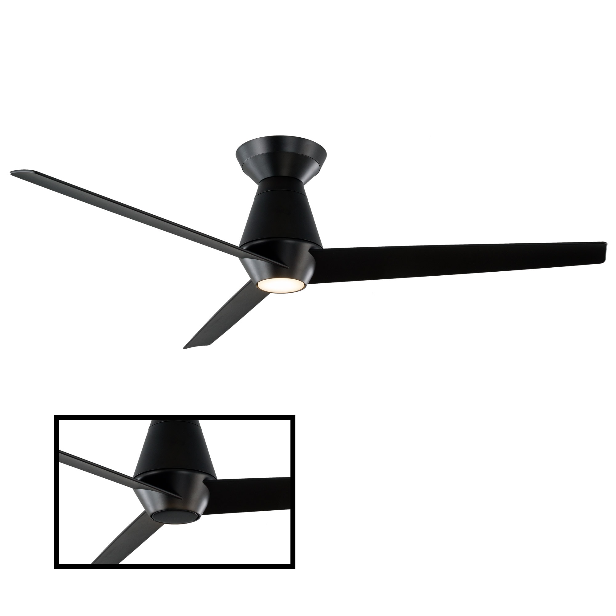 slim ceiling fan with light