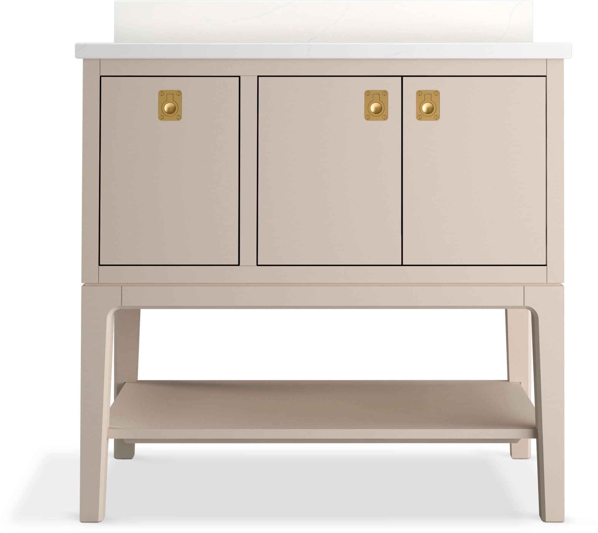 Seagrove Light Clay 36" Bathroom Vanity with Quartz Top