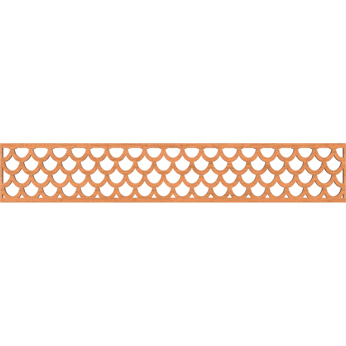 Ekena Millwork MLDA08X46HUDCH Hudson Fretwork Flat Trim 8-in x 3.89-ft Cherry Brown Unfinished 2156382 Pierced Wall Panel Moulding
