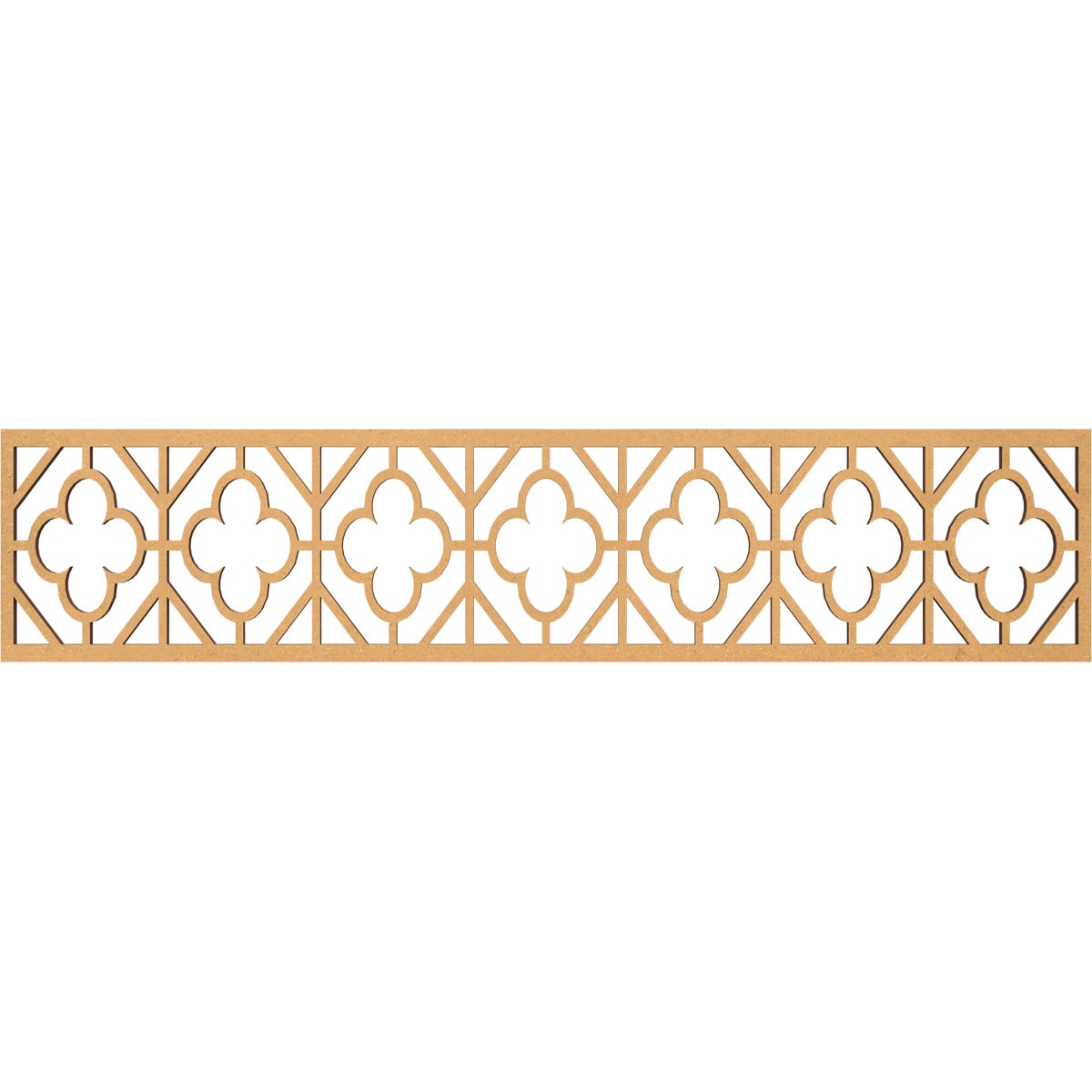 Ekena Millwork MLDB10X46HAZMF Hazelton Fretwork Flat Trim 10-in x 3.9-ft Brown Unfinished 2157797 Pierced Wall Panel Moulding