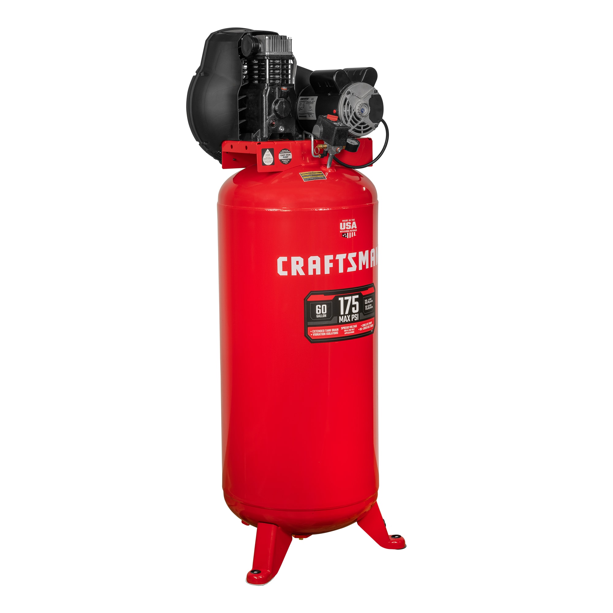 CRAFTSMAN 60-Gallons 175 PSI Vertical Air Compressor with Accessories in  the Air Compressors department at
