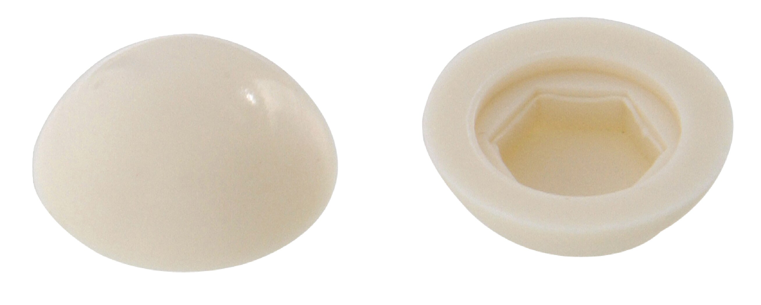 Hillman 59242 100-Pack 1/2-in x 1/4-in Cream Plastic End Cap