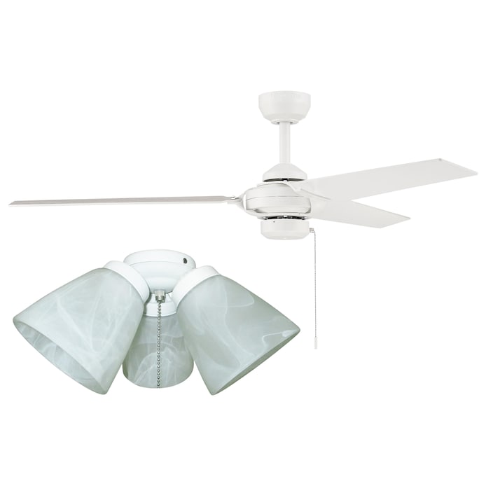 Harbor Breeze Brees White 52 In Indoor And Outdoor Ceiling Fan Kit At Lowes Com