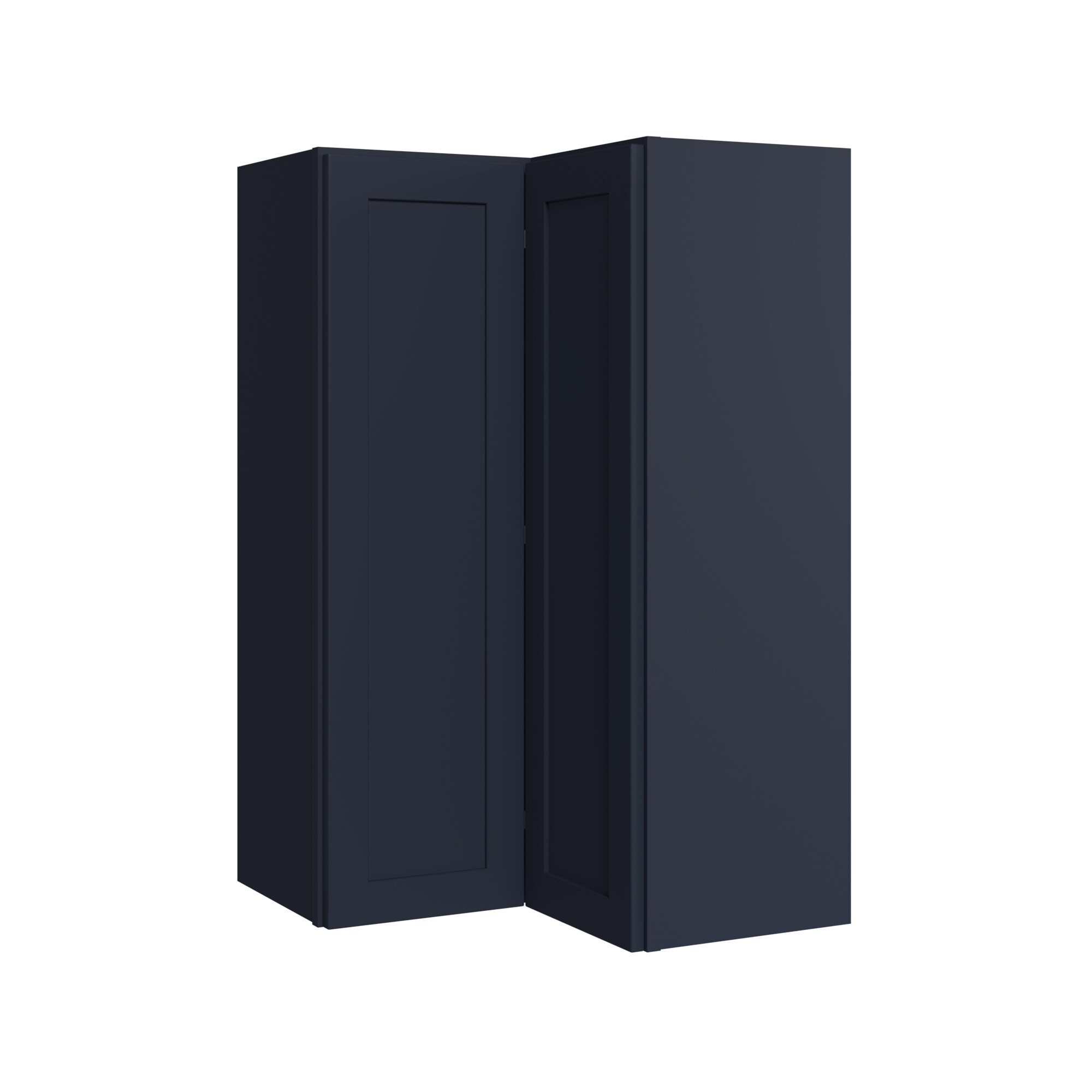 KraftMaid Momentum WEZR2439RG77 Deveron 24-in W x 39-in H x 12-in D Midnight L-shaped L-shaped Corner wall Fully assembled Plywood Cabinet (Recessed Panel Shaker)