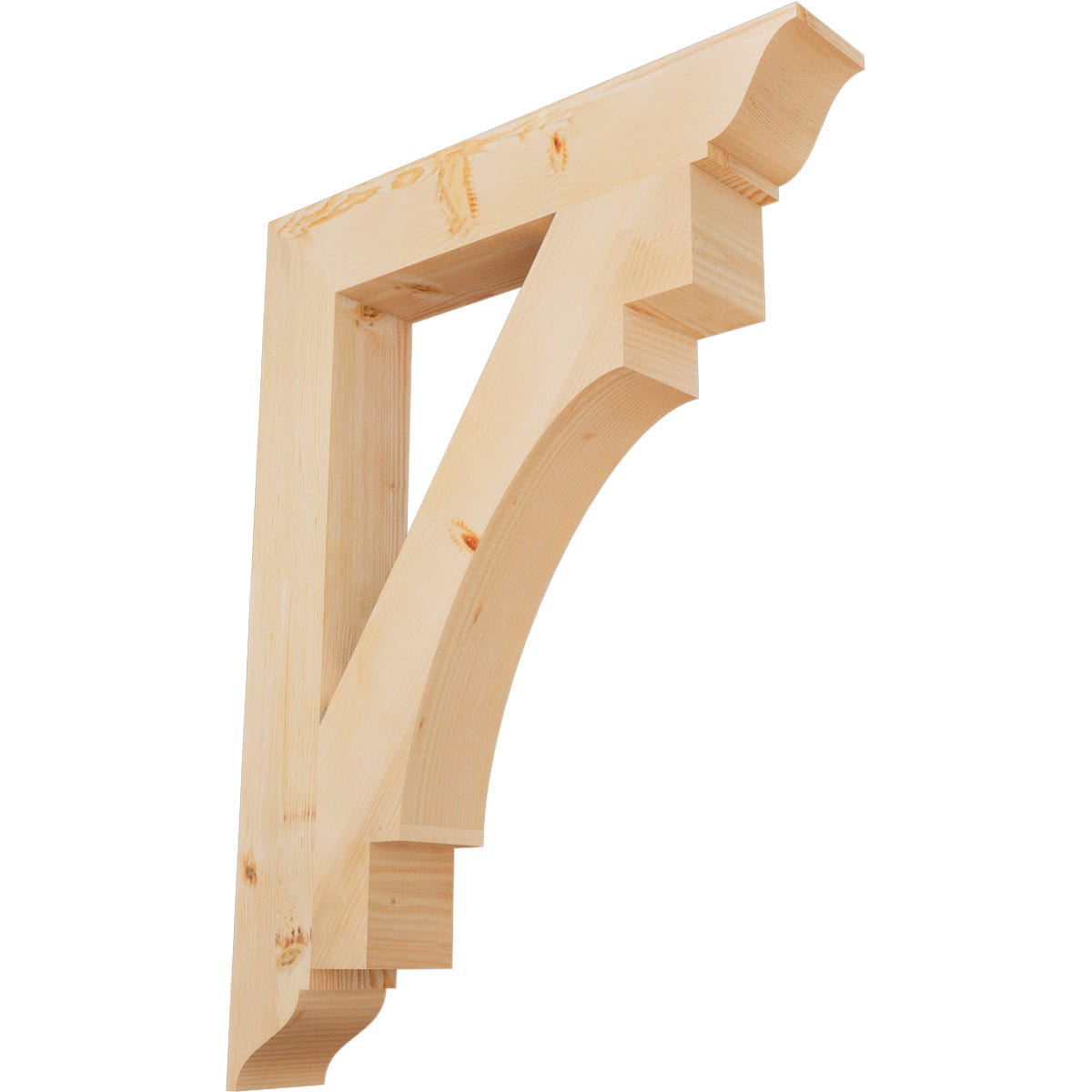 Ekena Millwork BKT06X36X48MRC01SDF Merced traditional smooth 5-1/2-in x 36-in x 48-in Douglas fir Brown Wood Standard bracket