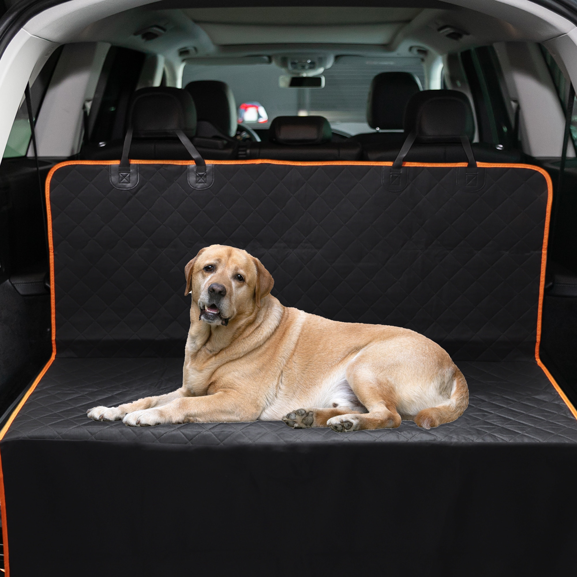 Unique Bargains Dog Car Seat Cover for Back Seat Waterproof Dog Hammock for Car Dog Seat Cover for Back Anti-Scratch and Non-Slip Design for Car Truck SUV Orange